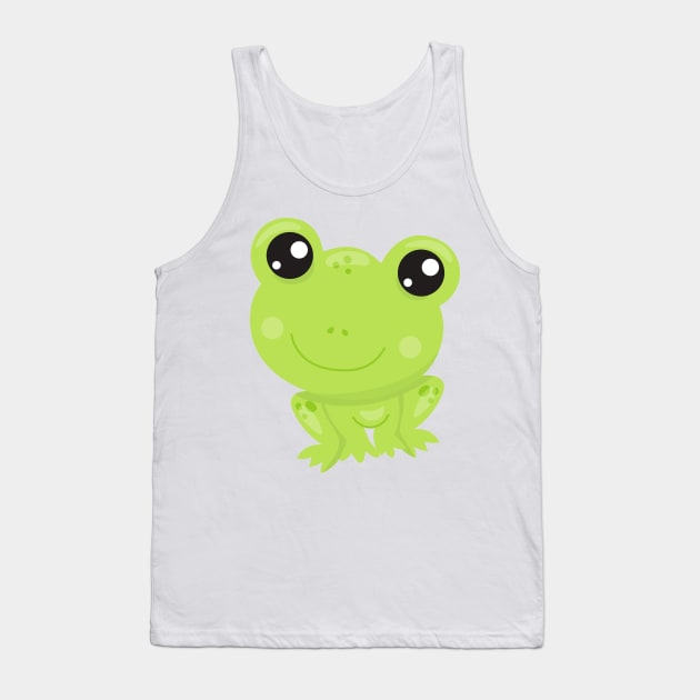 Cute Frog, Little Frog, Baby Frog, Green Frog Tank Top by Jelena Dunčević